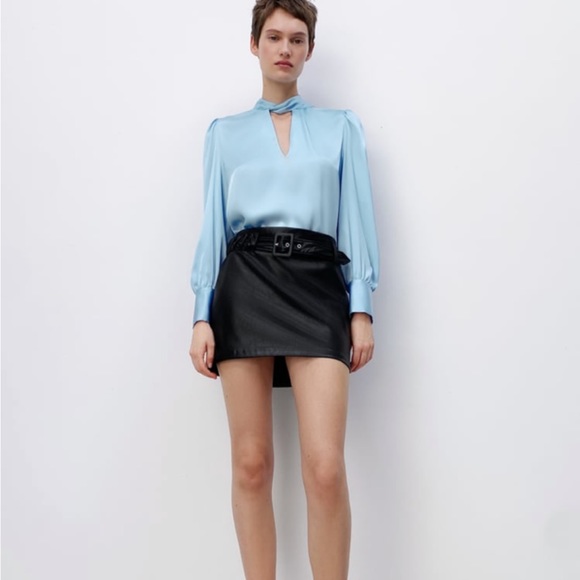 Zara Faux Leather Mini Skirt XS - Picture 1 of 5